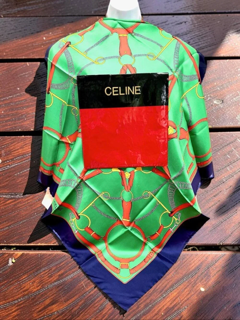 New W/  Box Celine  Paris 100% Silk scarf  34
